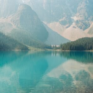 Lake Reflections - A tranquil landscape of Moraine Lake with clear  #36328283