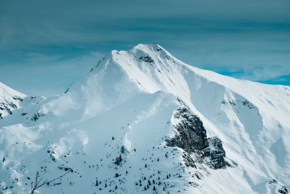 Snow Mountains - A breathtaking view of snow-capped mountain peak #3793773